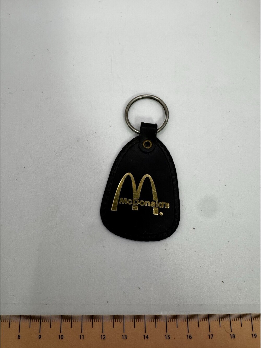 Vintage Black McDonalds Plastic Keychain 3" Advertisement Collectible